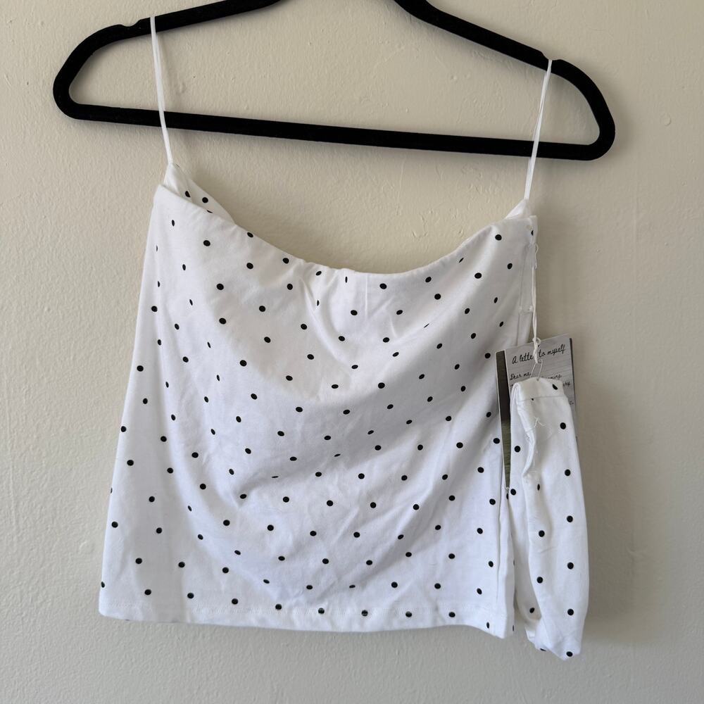 Girlhood Society polka dot tube top with matching head band